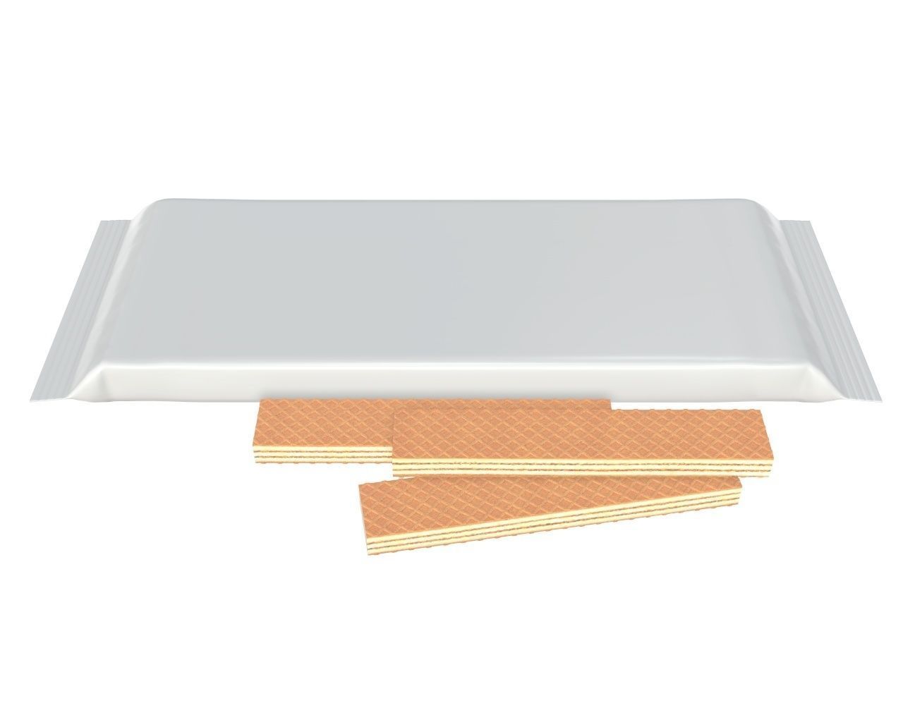 Blank package with waffle cake 05 3D model_2