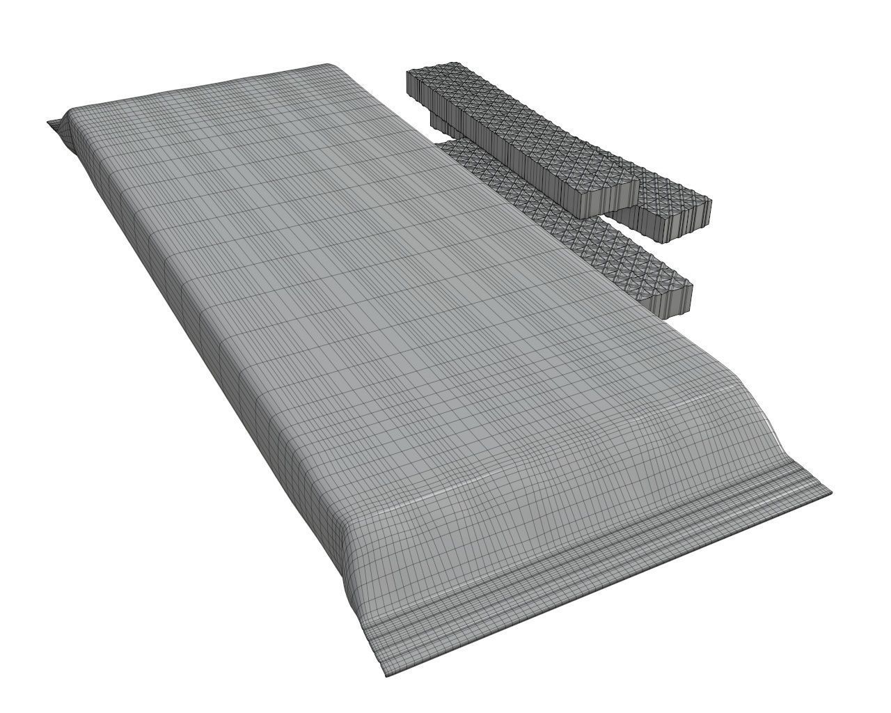 Blank package with waffle cake 05 3D model_7