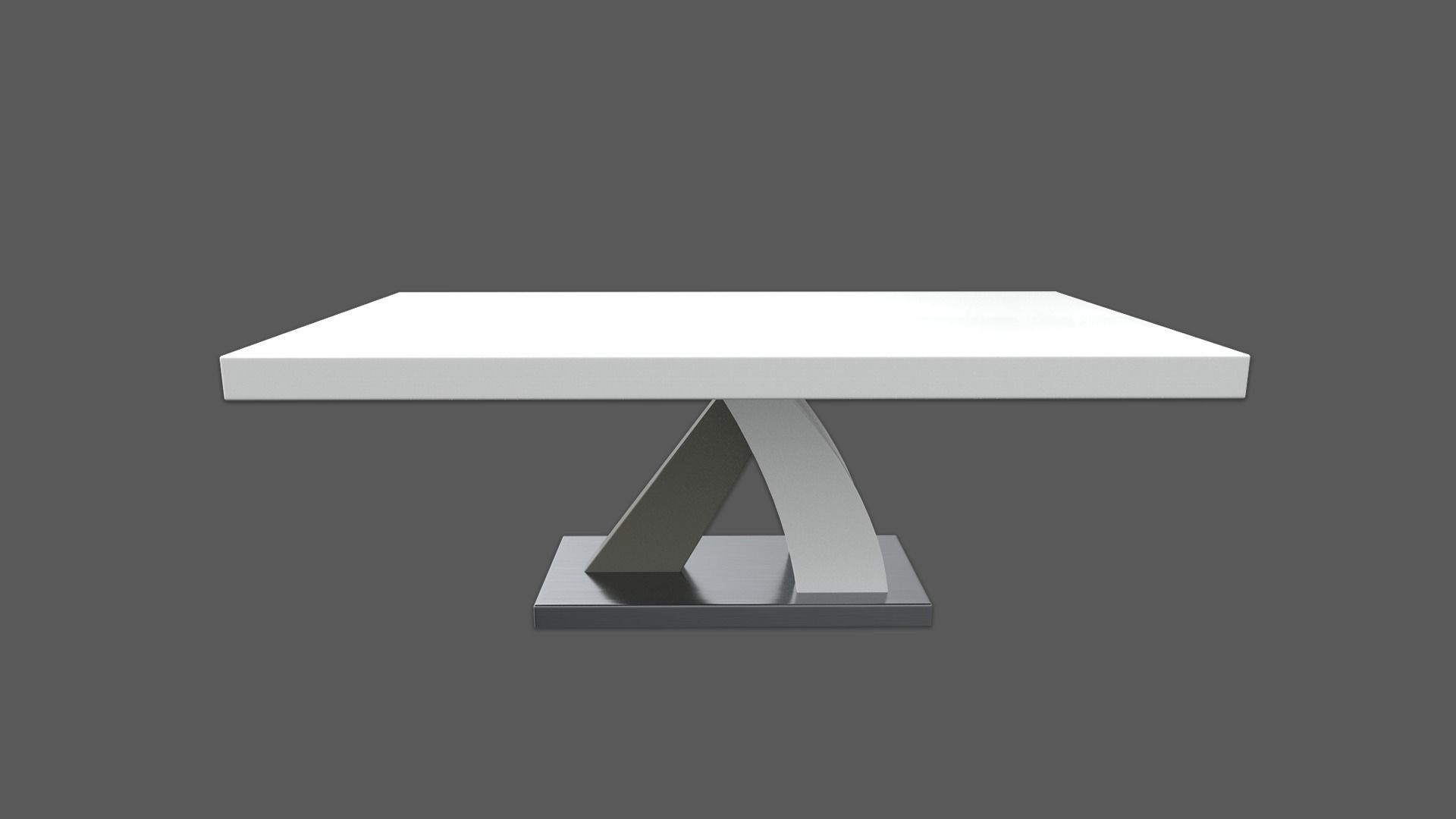 Axara Coffee Table Rectangular In White And Grey High Gloss PBR Low-poly 3D model_4