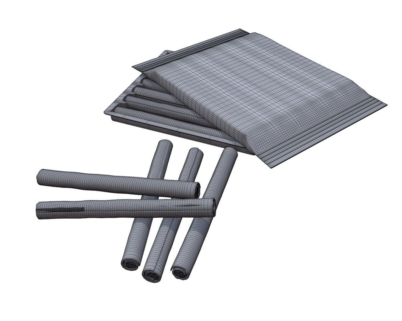 Blank package with waffle rolls 3D model_6