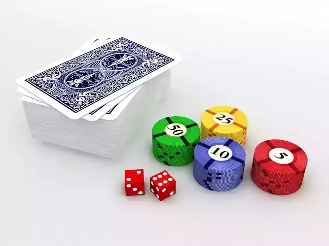 Casino Accessories Playing Cards Chips and Dice