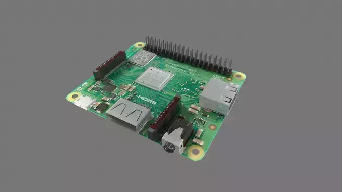 Raspberry Pi  3A Plus Low-poly 3D model