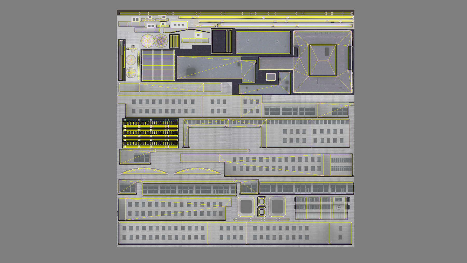 Airport Terminal LKPR Military Terminal Prague Ruzyne Airport Low-poly 3D model_14