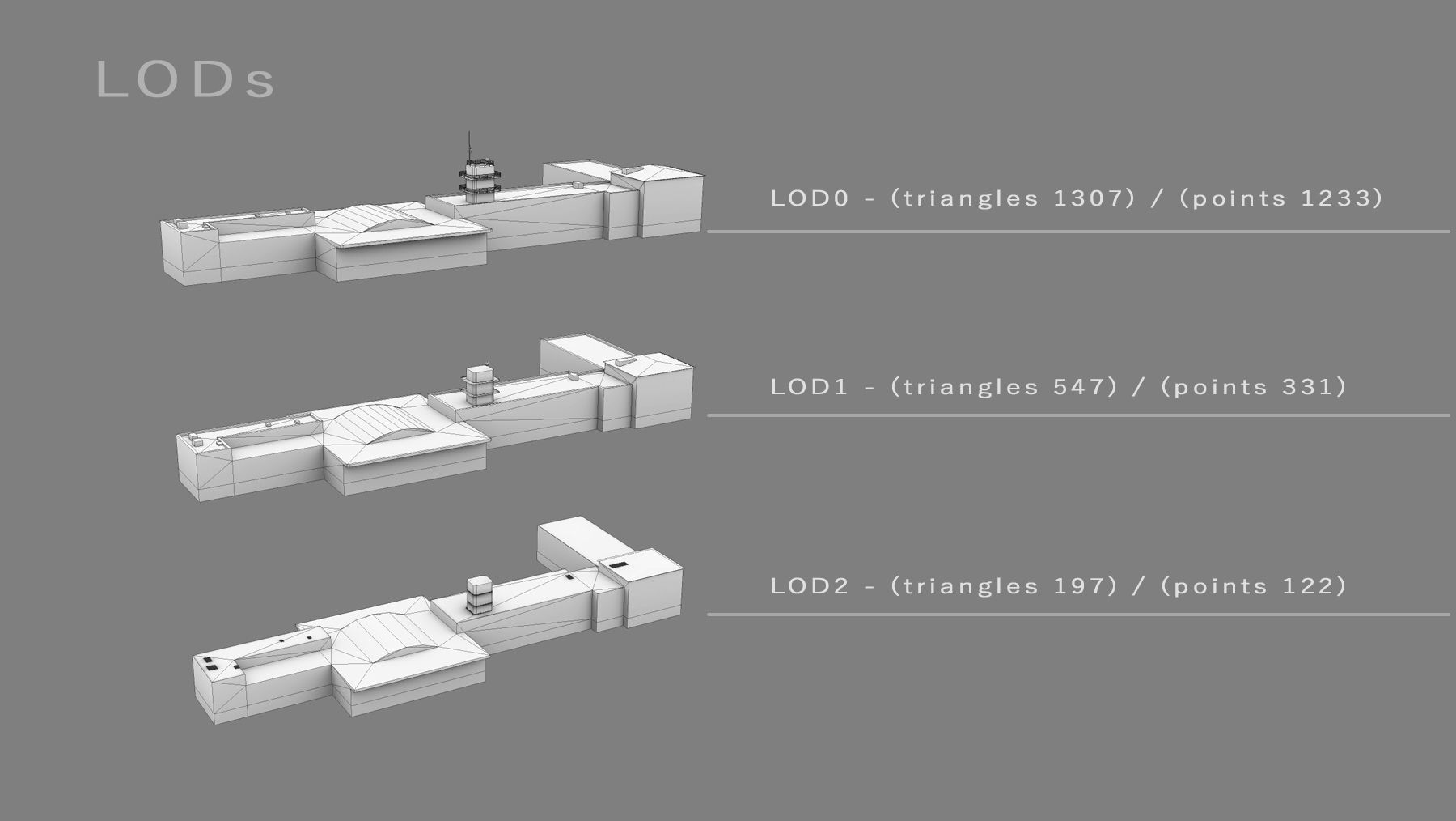 Airport Terminal LKPR Military Terminal Prague Ruzyne Airport Low-poly 3D model_15