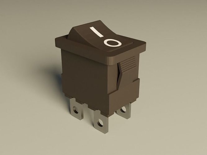 Power Rocker Switch 3D model