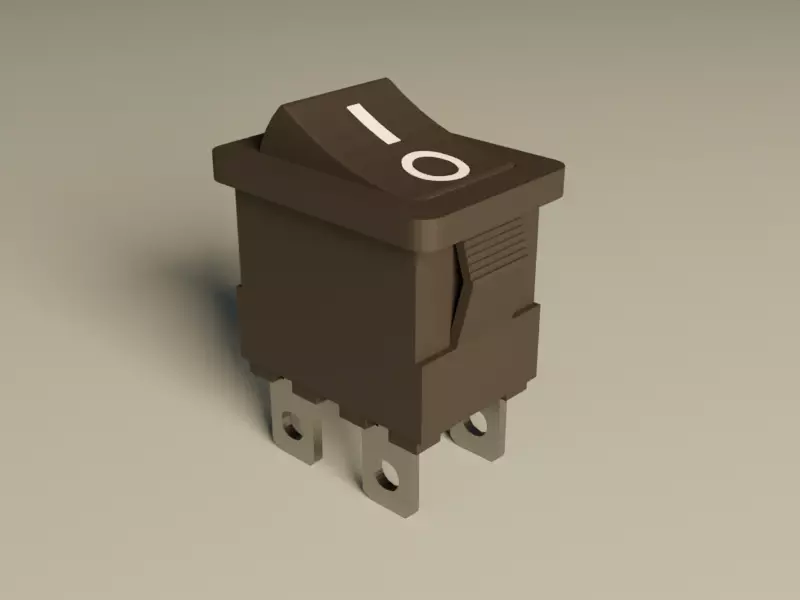 Power Rocker Switch 3D model_0