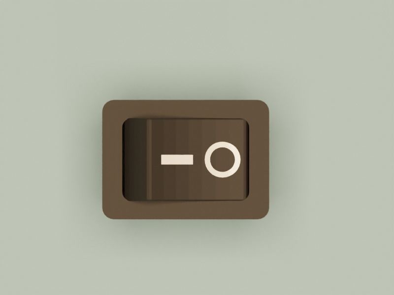 Power Rocker Switch 3D model_3