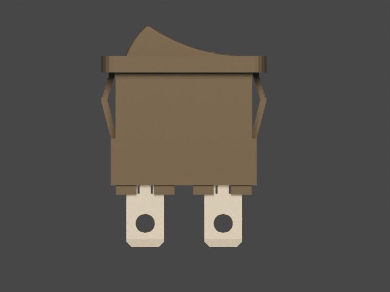 Power Rocker Switch 3D model_4