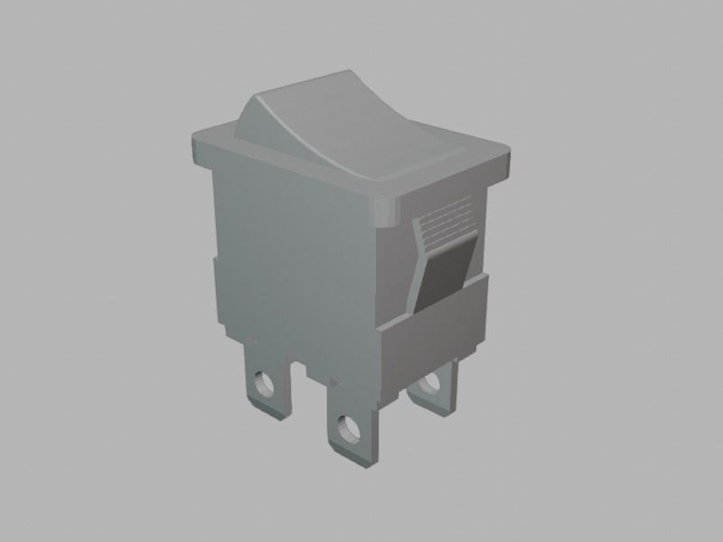 Power Rocker Switch 3D model_11