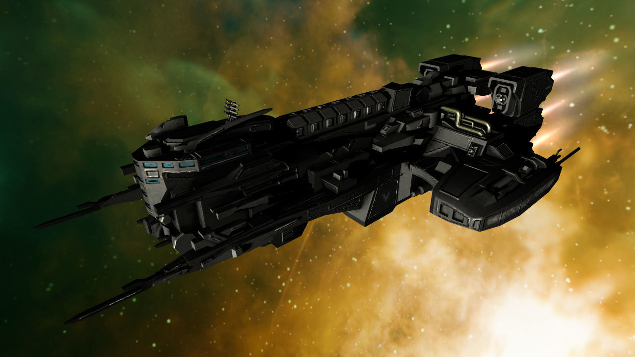 Sci Fi Mother Ship Low-poly 3D model_5