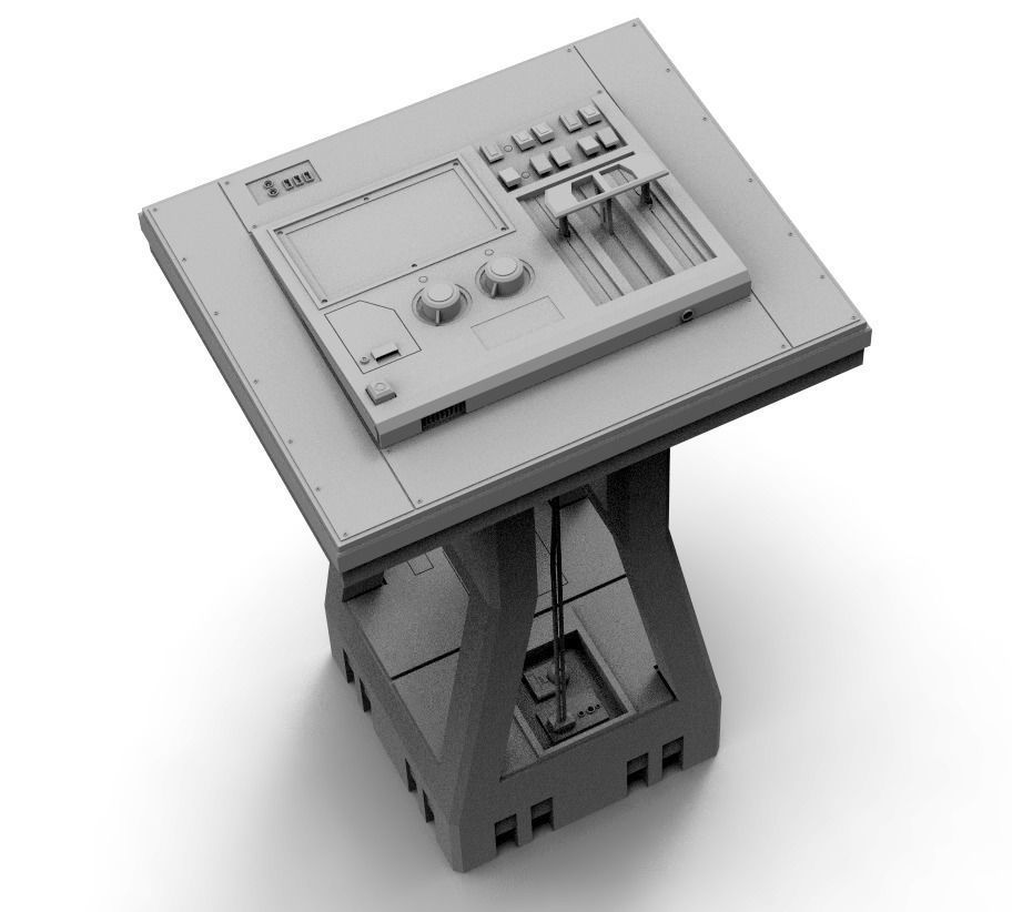Sci-fi Computer Panel Pack KitBash  3D model_11
