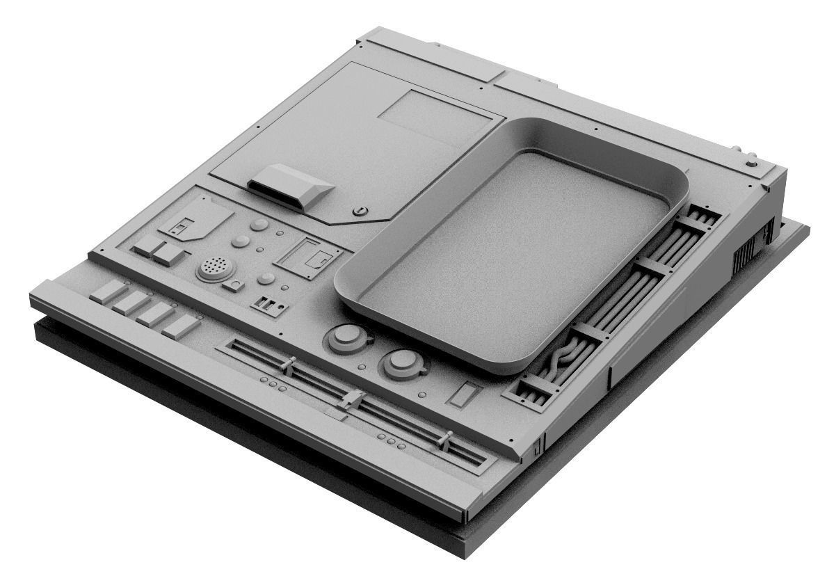 Sci-fi Computer Panel Pack KitBash  3D model_1