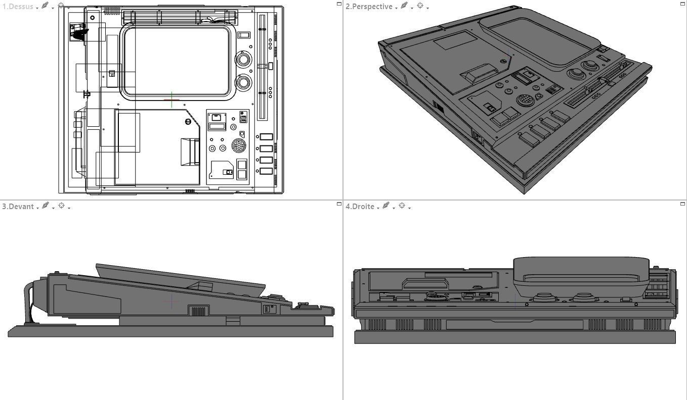 Sci-fi Computer Panel Pack KitBash  3D model_6