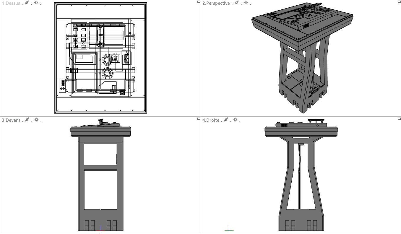 Sci-fi Computer Panel Pack KitBash  3D model_12