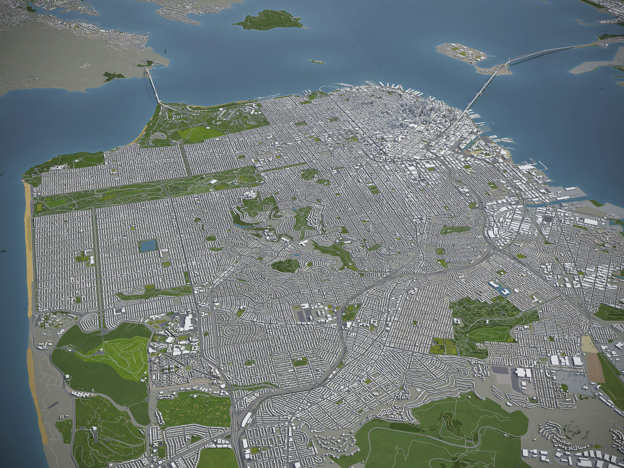 San Francisco Bay - all cities 3D Model Collection_1