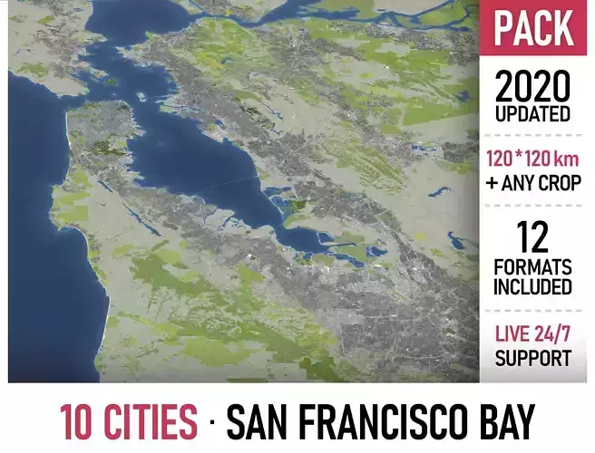 San Francisco Bay - all cities 3D Model Collection
