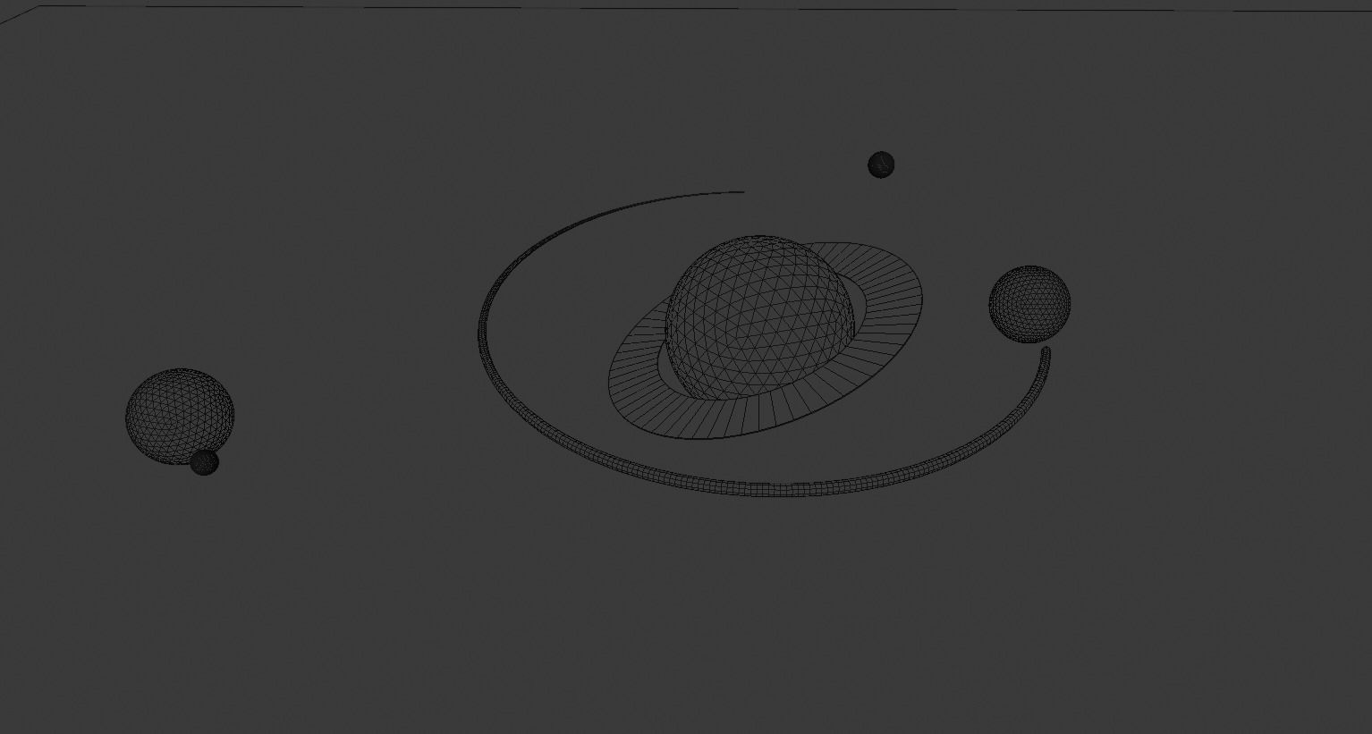 Planet System 3D Low Poly Low-poly 3D model_4
