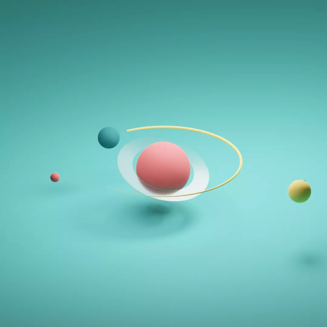 Planet System 3D Low Poly Low-poly 3D model_0