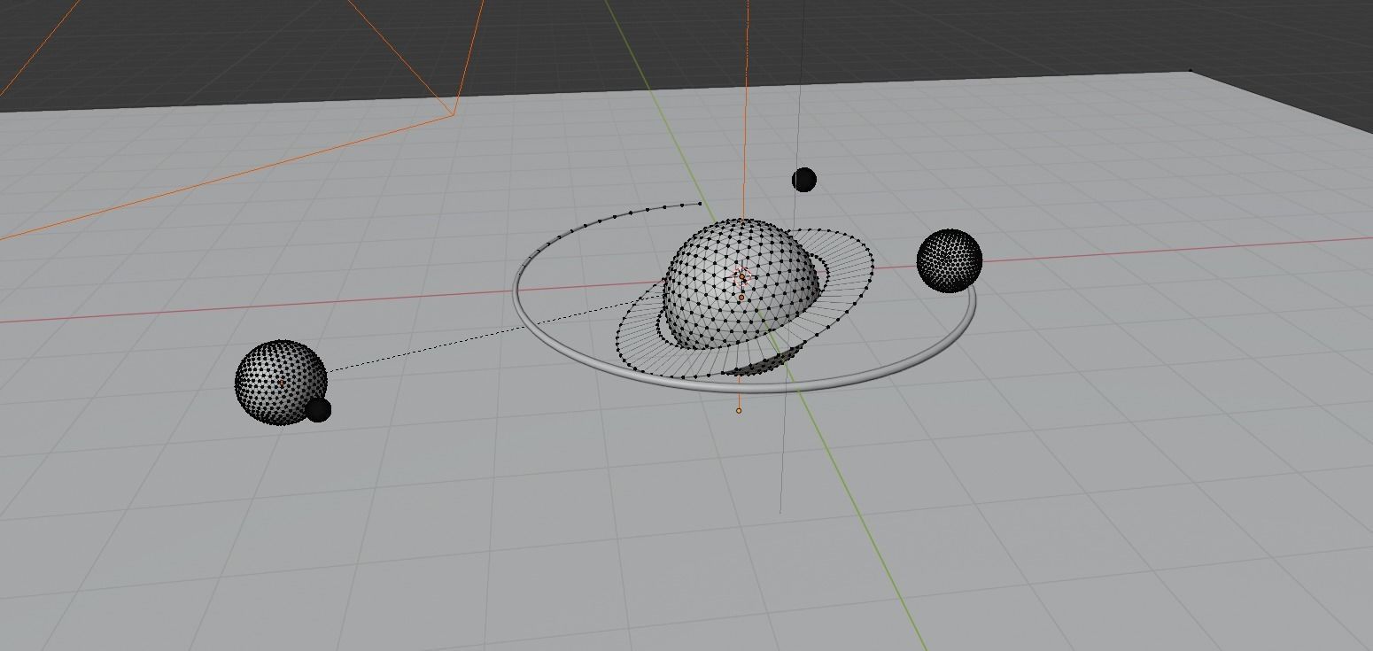 Planet System 3D Low Poly Low-poly 3D model_5