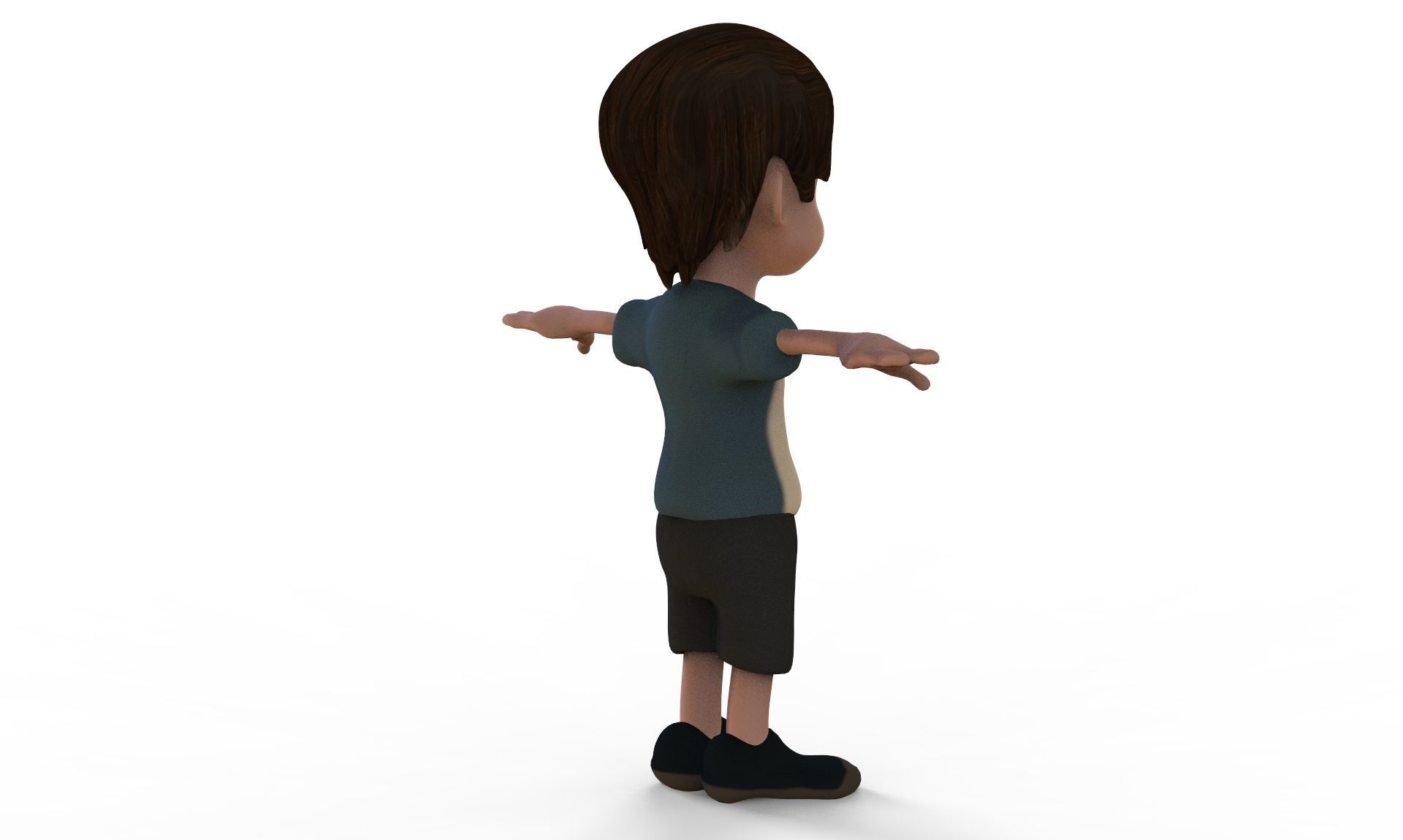 Toon Boy Low-poly 3D model_5
