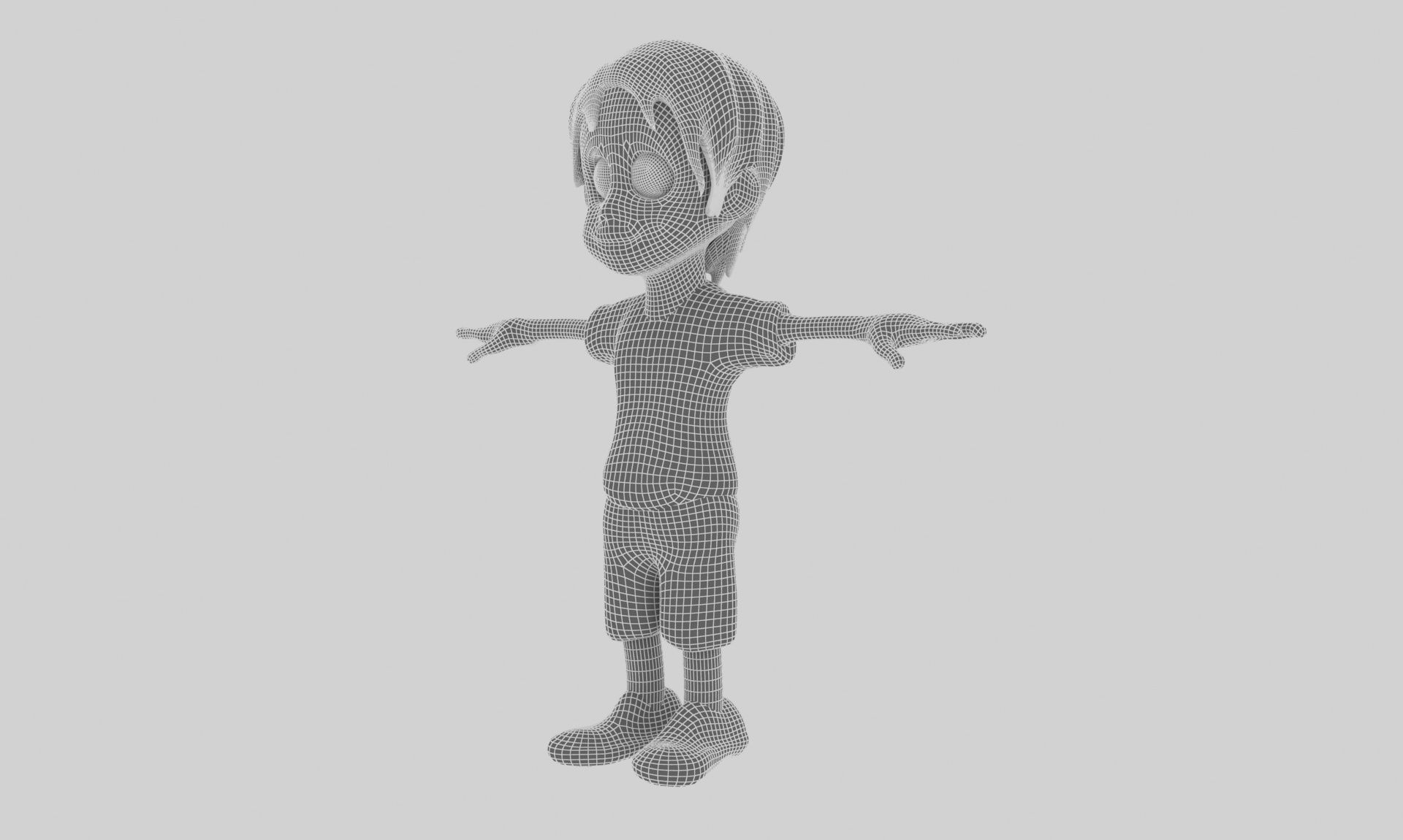 Toon Boy Low-poly 3D model_8