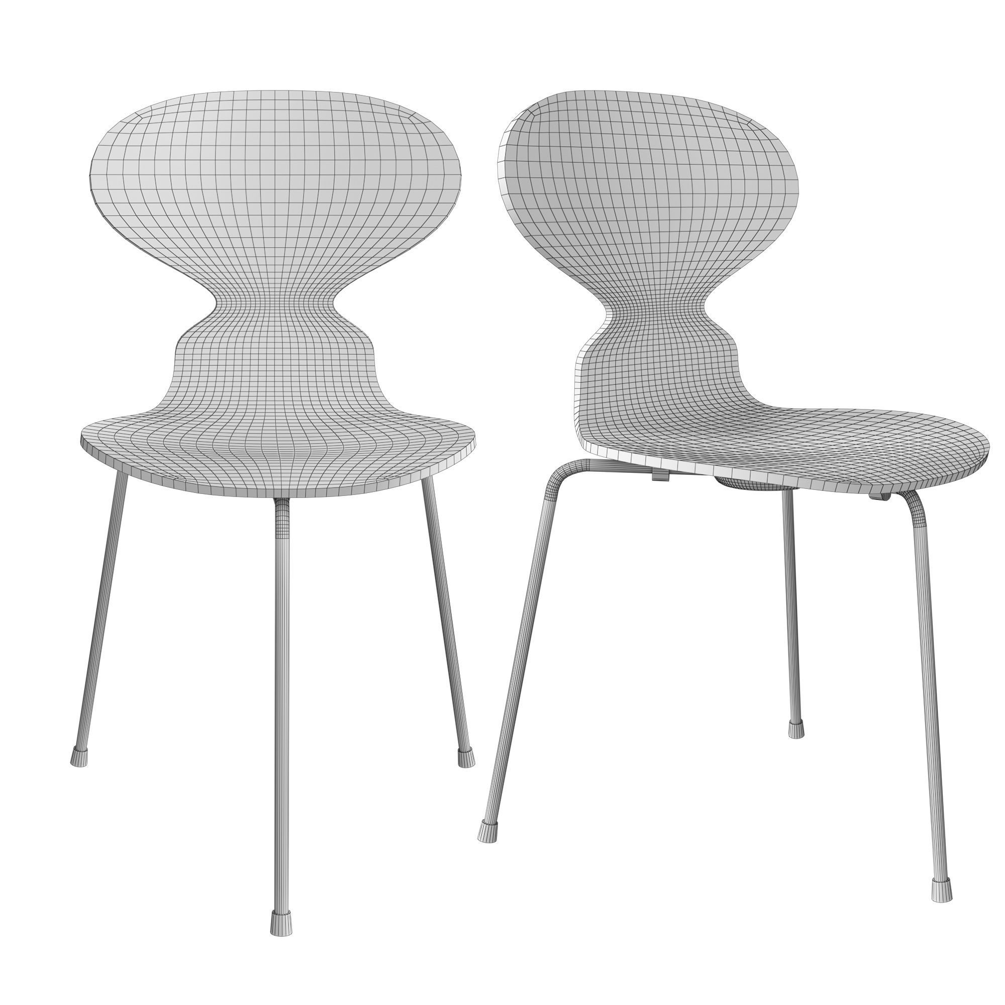 The Ant Chair by Arne Jacobsen Fritz Hansen 3D model_5