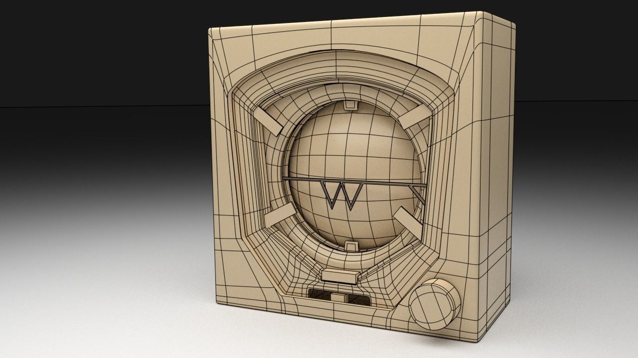 F16 Attitude Direction Indicator - ADI 3D model_2