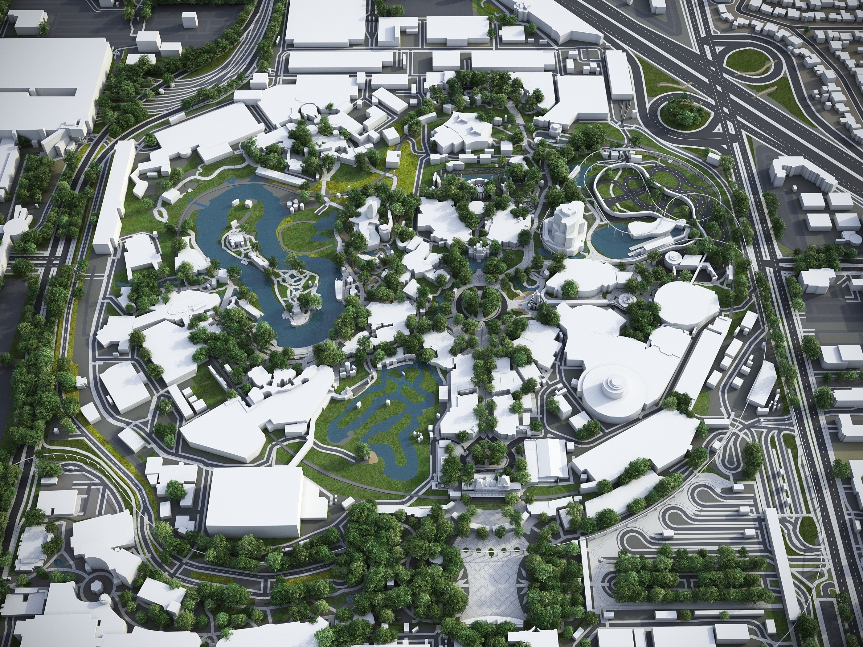 Anaheim - 3D City Model Low-poly 3D model_11