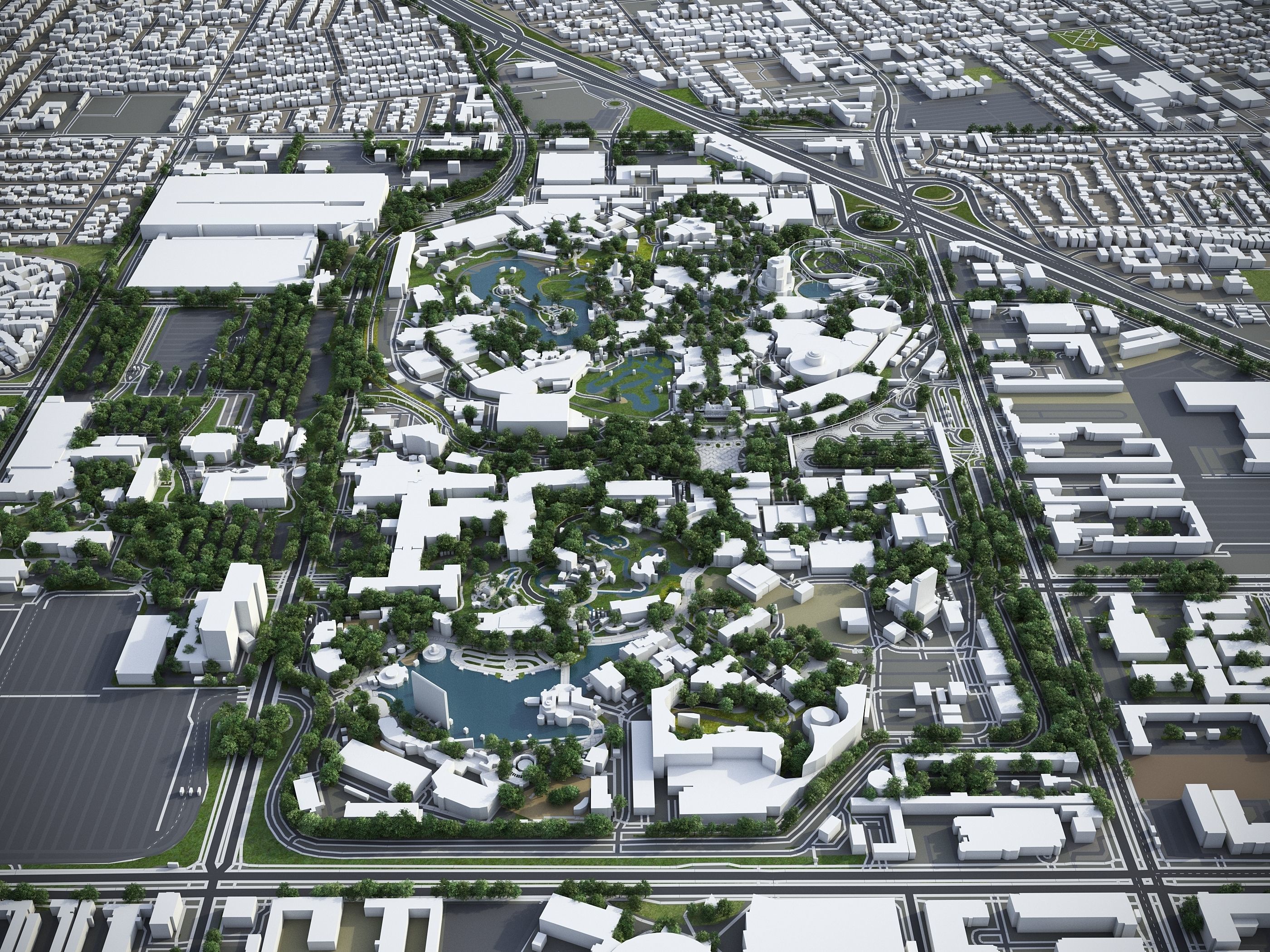 Anaheim - 3D City Model Low-poly 3D model_10
