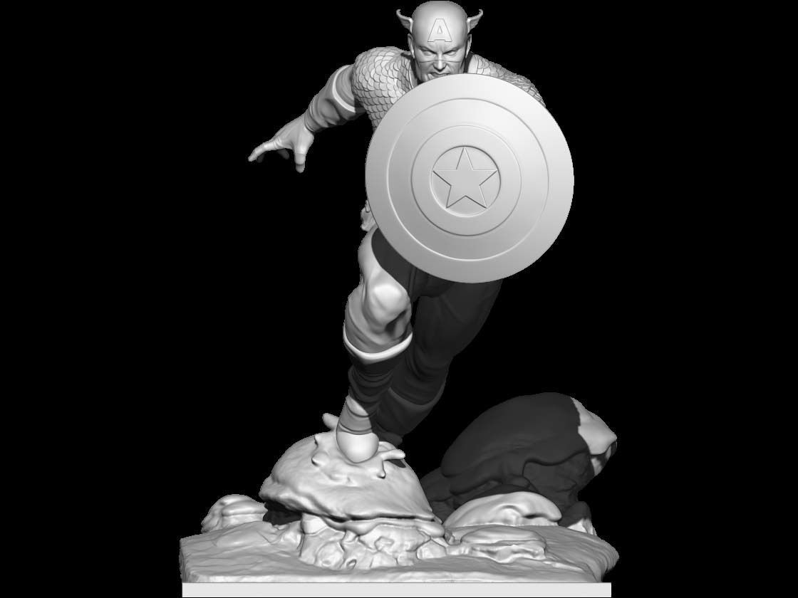 captain america 3D print model_1