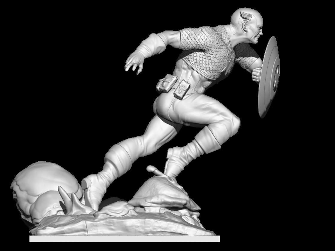 captain america 3D print model_3