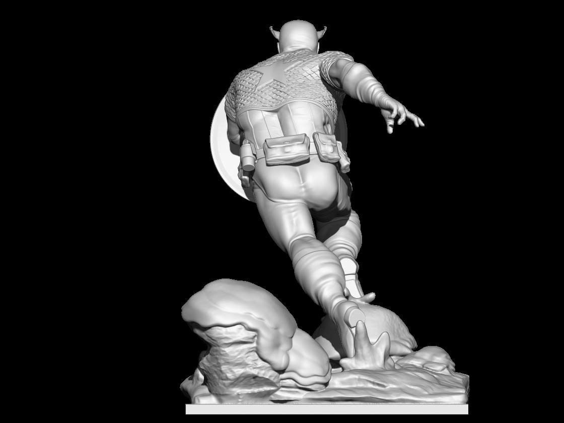 captain america 3D print model_2