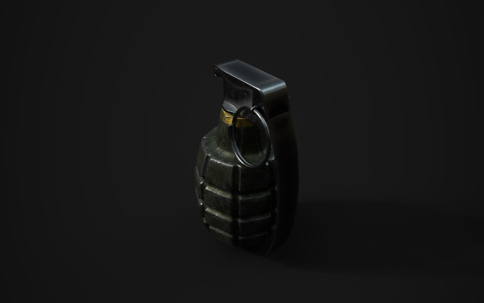 Hand Grenade PBR Free low-poly 3D model_1