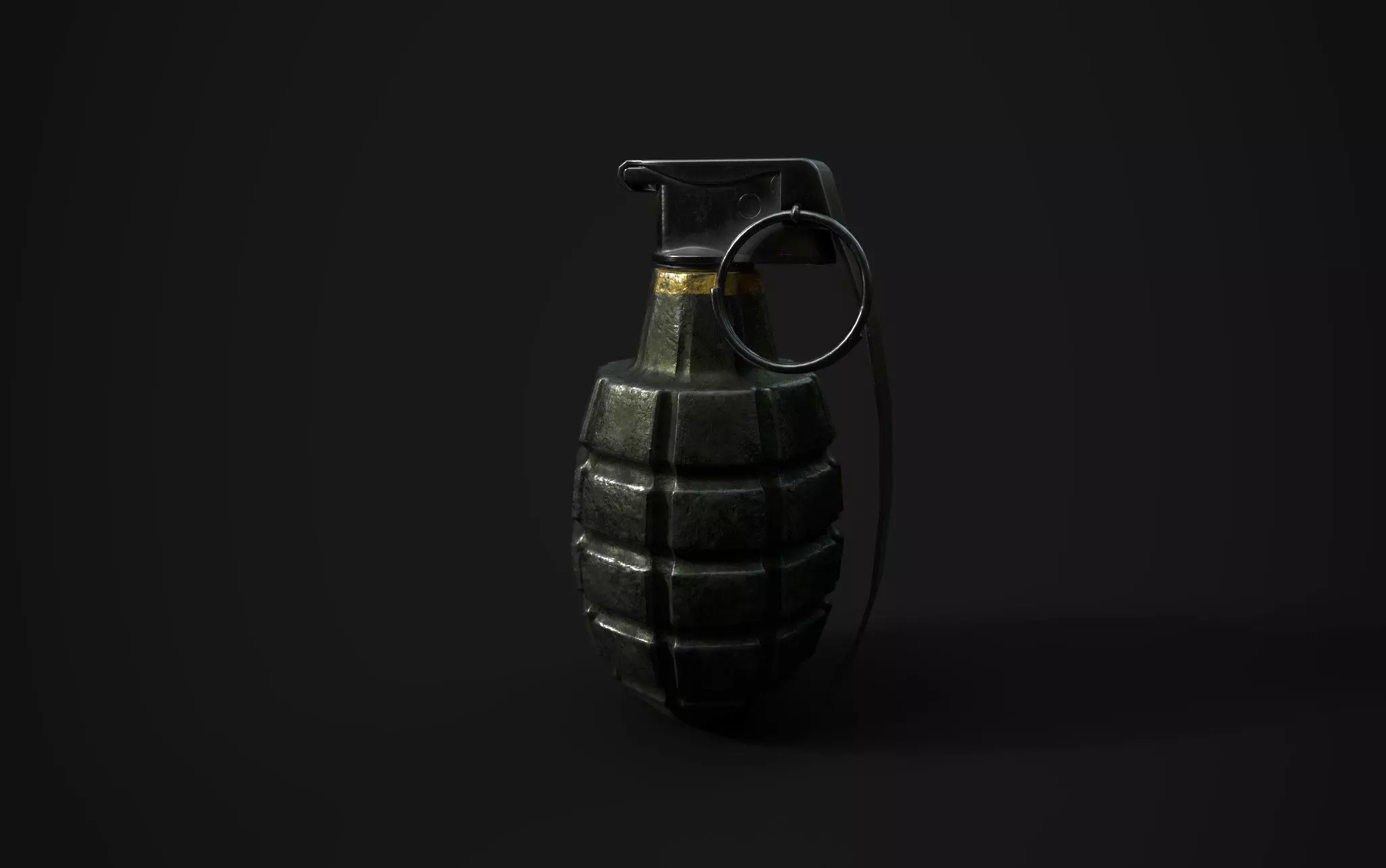 Hand Grenade PBR Free low-poly 3D model_0