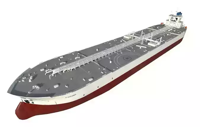 Super Tanker TI Class Low-poly 3D model