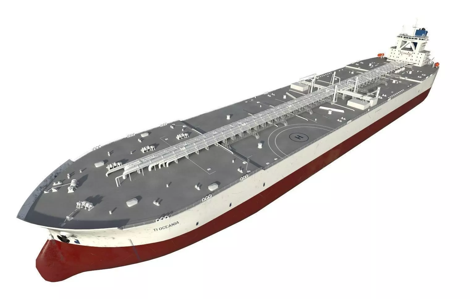Super Tanker TI Class Low-poly 3D model_0
