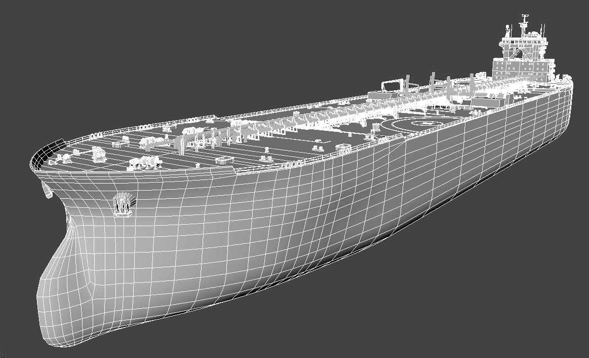 Super Tanker TI Class Low-poly 3D model_5