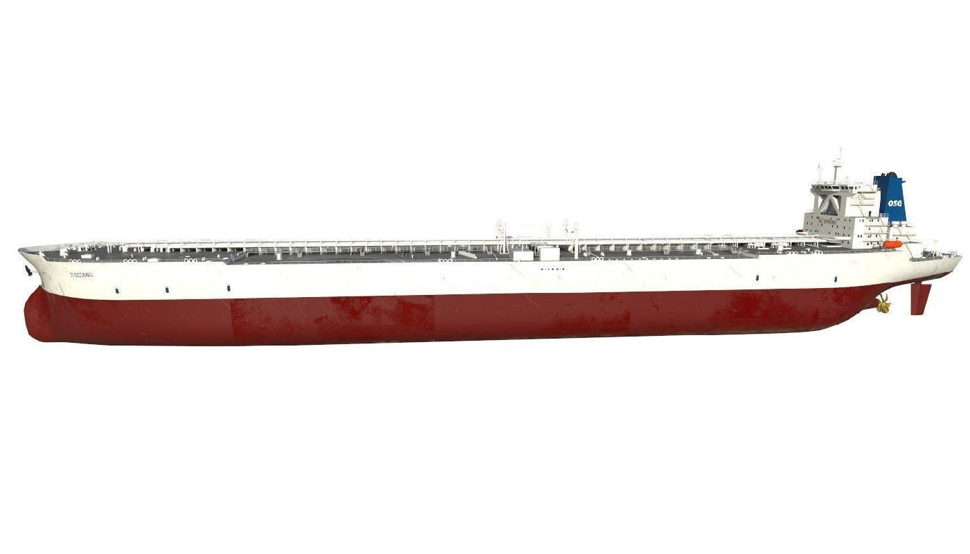 Super Tanker TI Class Low-poly 3D model_1