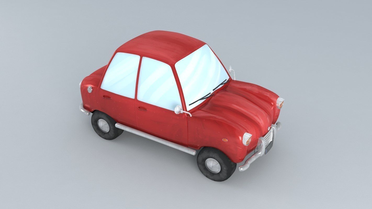 toon car 3D model_1