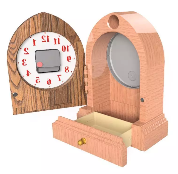 Drawer Clock - Design A1 3D print model_0
