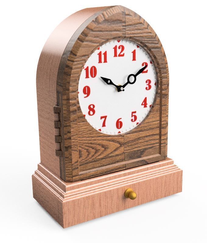 Drawer Clock - Design A1 3D print model_1