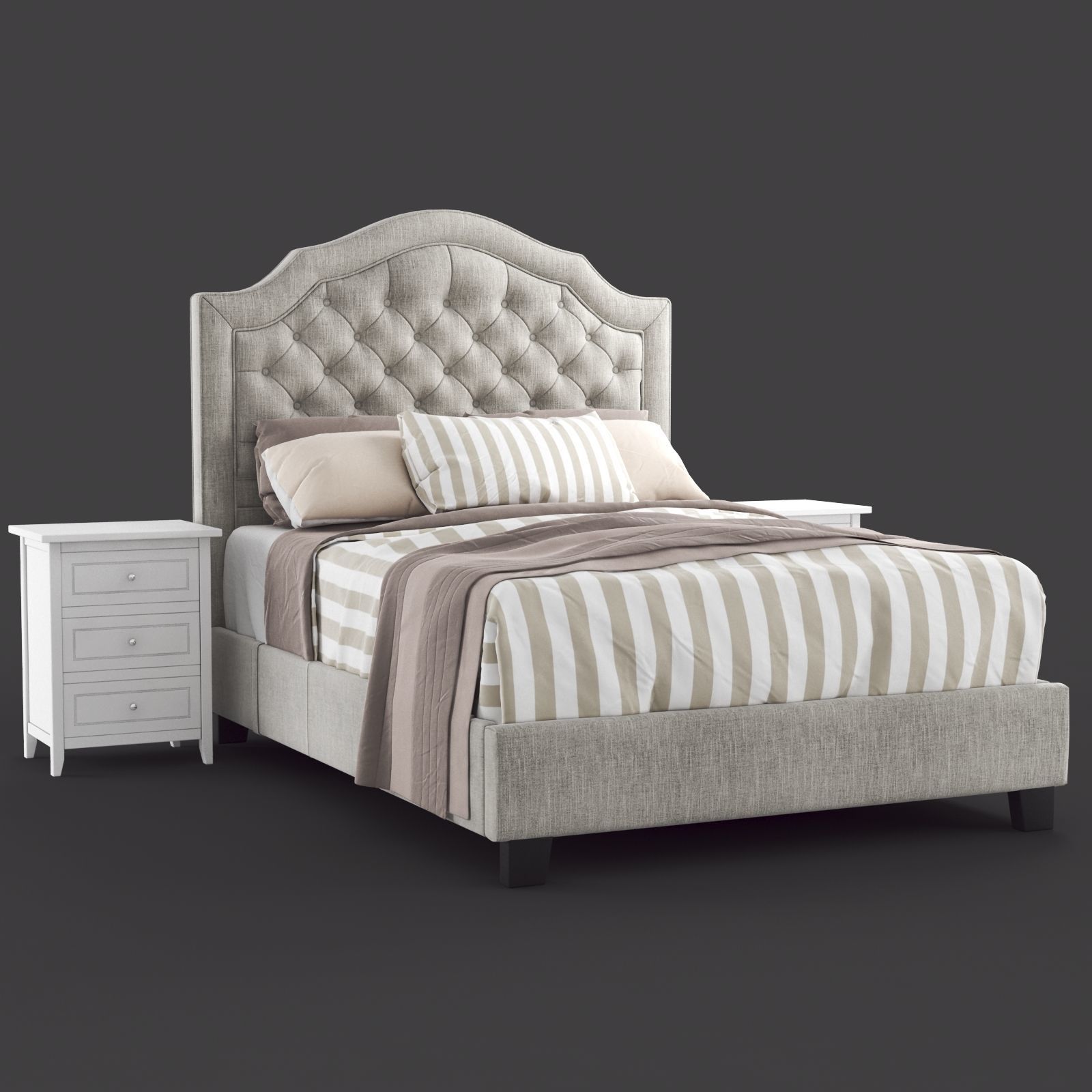 Swanley Upholstered Standard Bed by Andover Mills 3D model CGTrader