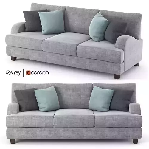 Rosalie gray fabric sofa by Laurel Foundry Modern Farmhouse