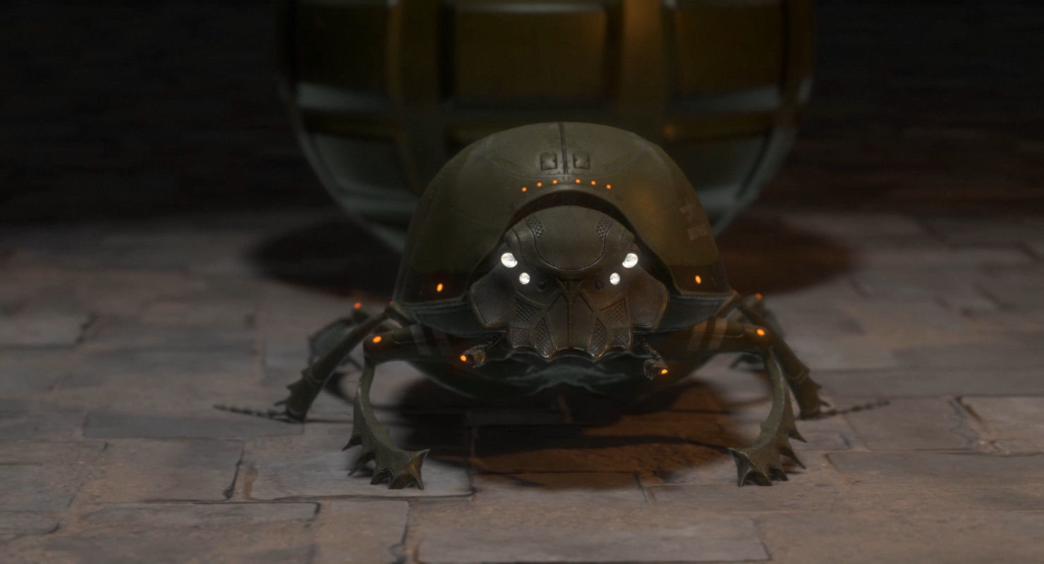 Dung Beetle Low-poly 3D model_17