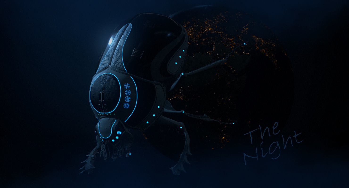 Dung Beetle Low-poly 3D model_74