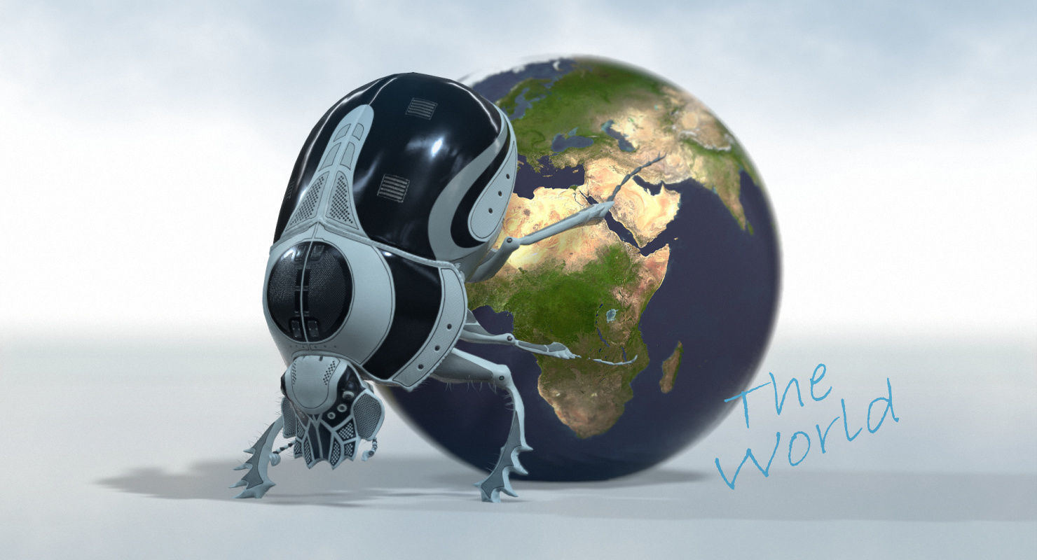 Dung Beetle Low-poly 3D model_73