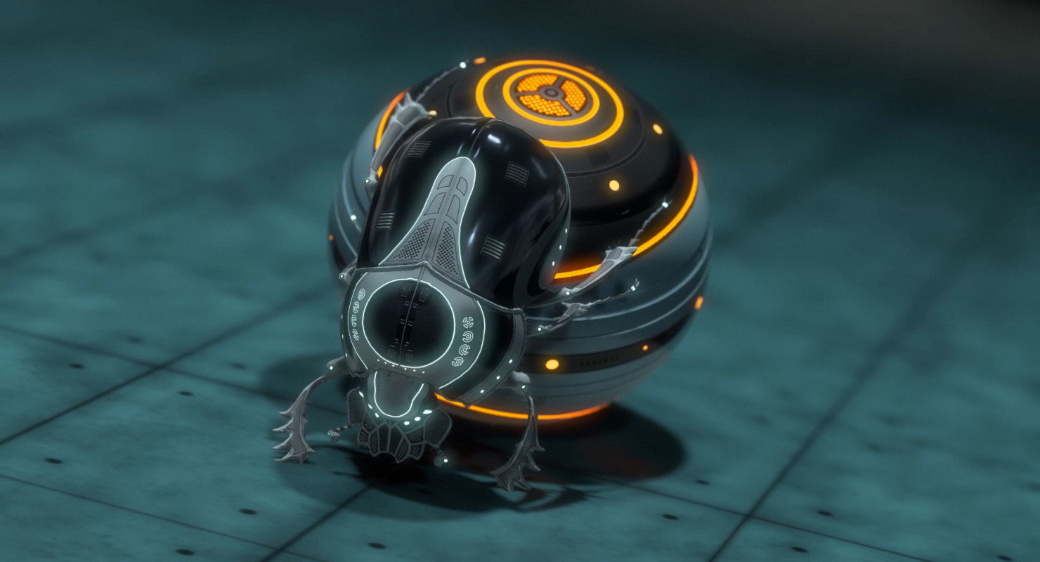 Dung Beetle Low-poly 3D model_42