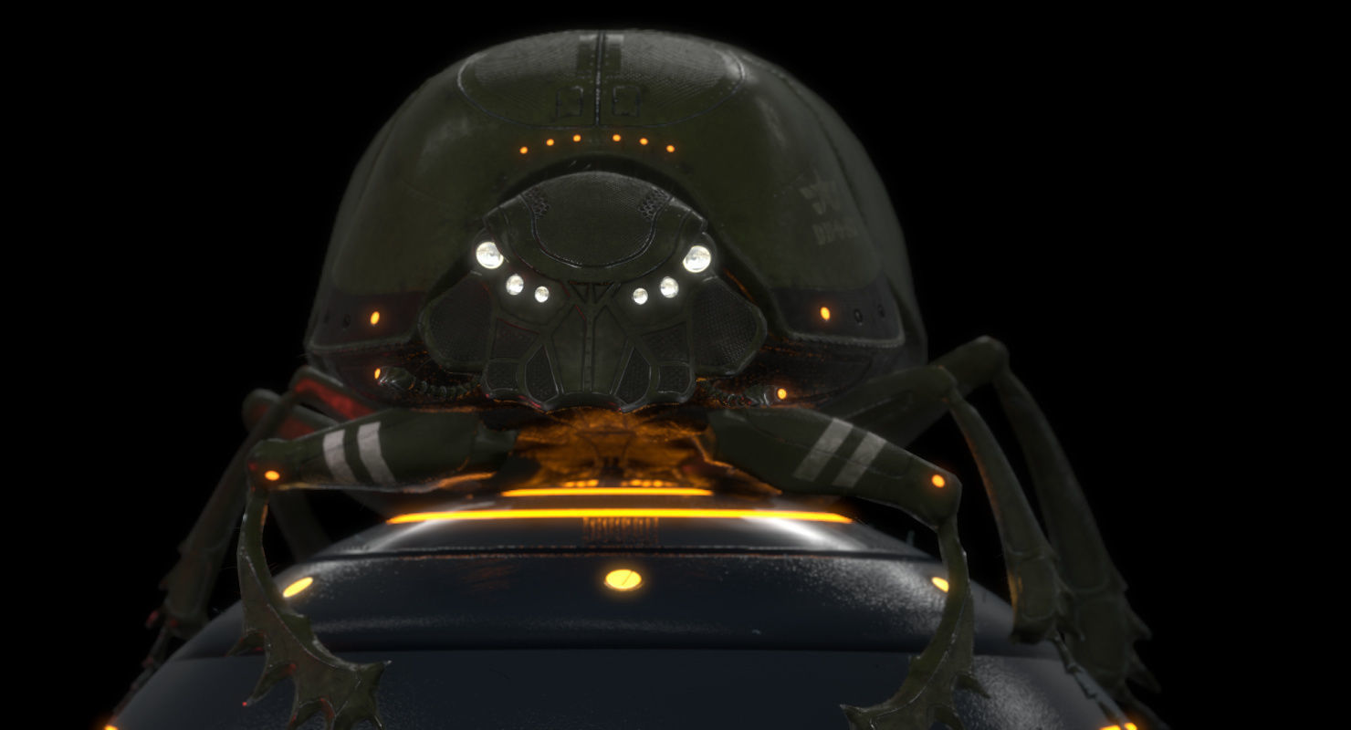 Dung Beetle Low-poly 3D model_69