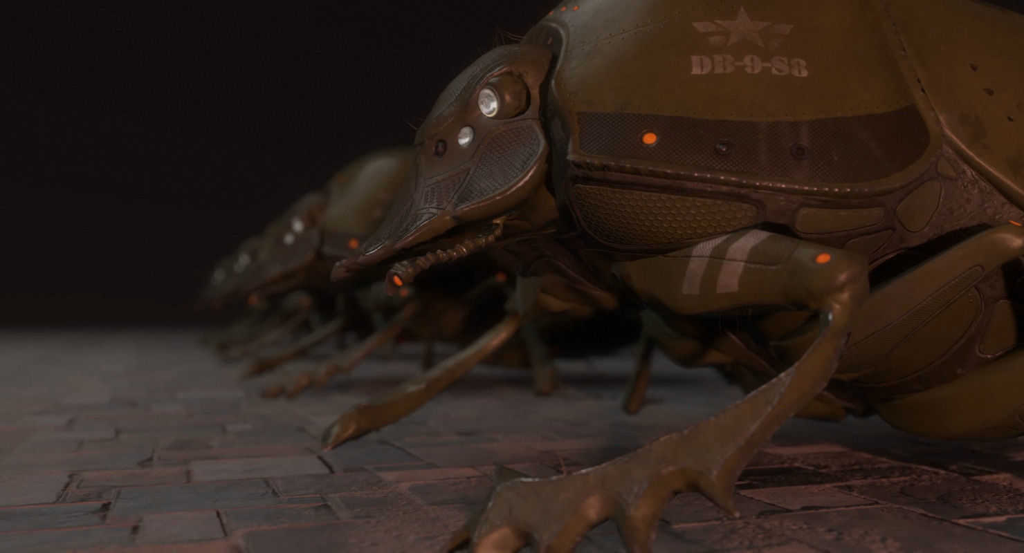 Dung Beetle Low-poly 3D model_20