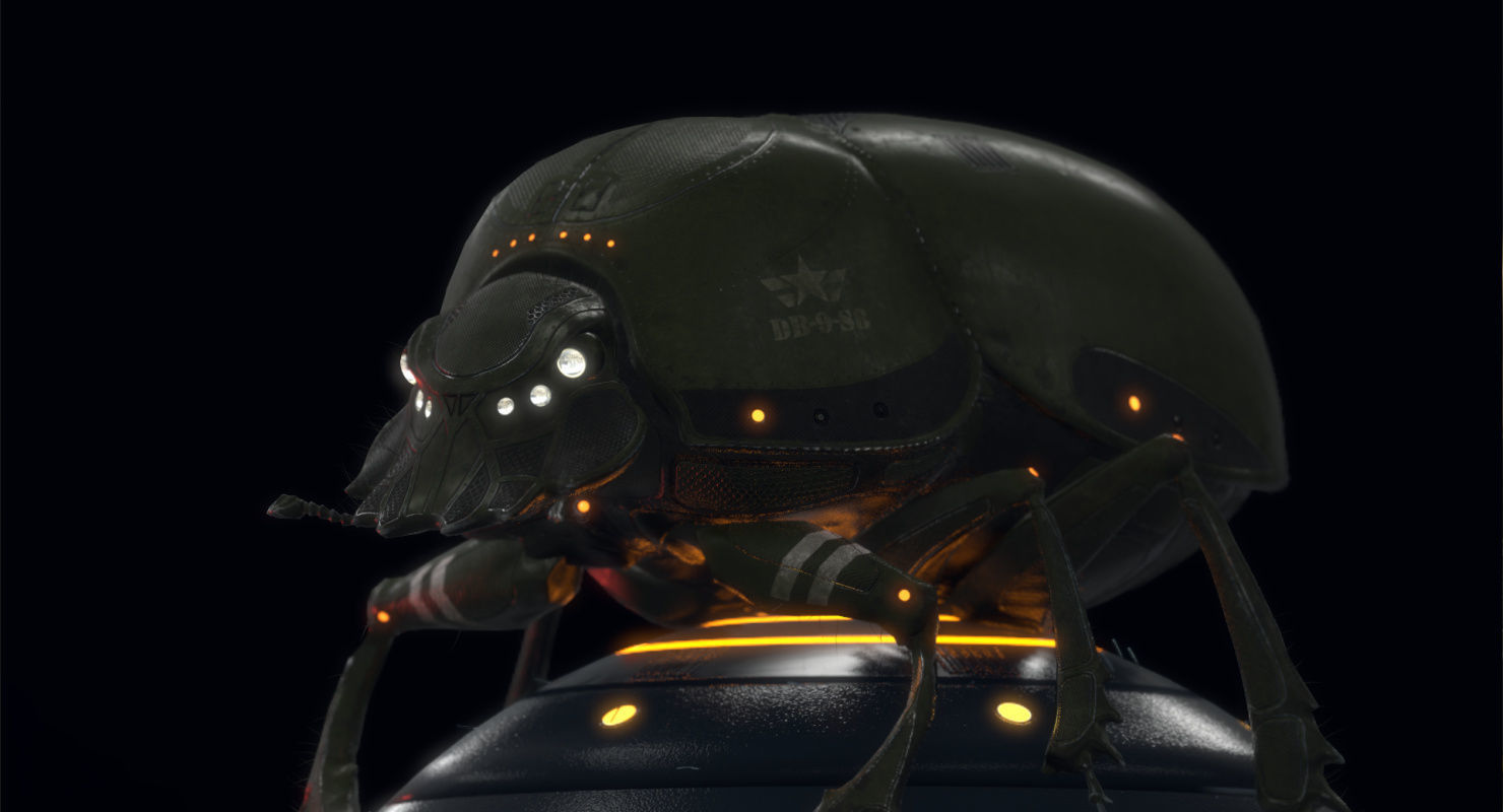 Dung Beetle Low-poly 3D model_67